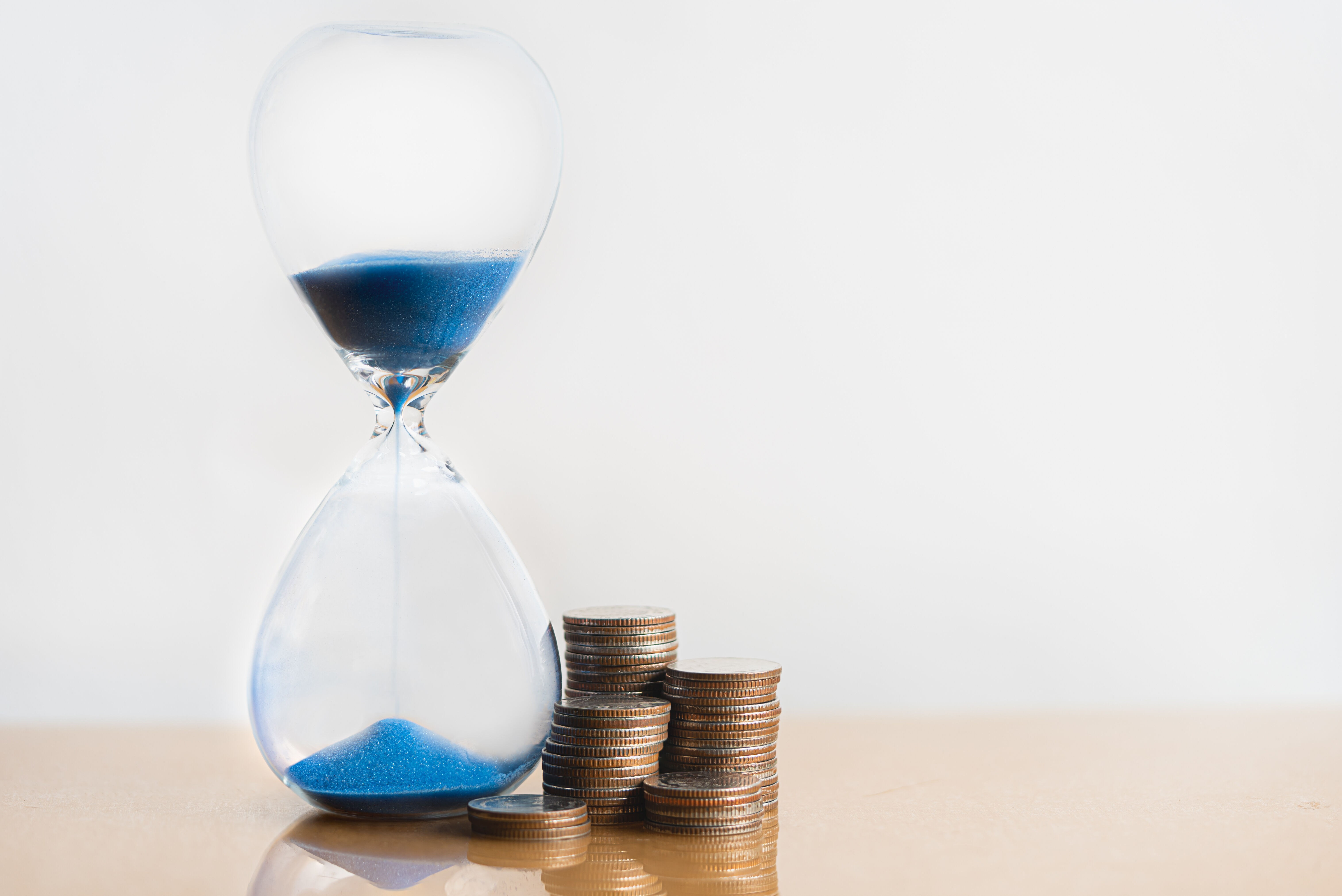 Hourglass and Coins